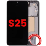 Samsung Galaxy S25 Display + Frame - Silver Shadow Soft Oled