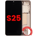 Samsung Galaxy S25 Display + Frame - Pink Gold Soft Oled