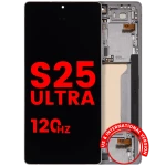 Samsung Galaxy S25 Ultra Display + Frame (120Hz) - Titanium White Silver Soft Oled AM Pro