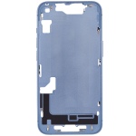 Apple iPhone 14 Middle Frame with Small Parts (No Charger Flex) - Blue AM Plus