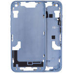 Apple iPhone 14 Middle Frame with Small Parts (No Charger Flex) - Blue AM Plus