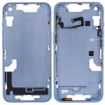 Apple iPhone 14 Middle Frame with Small Parts (No Charger Flex) - Blue AM Plus