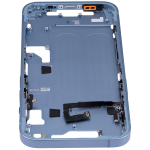 Apple iPhone 14 Middle Frame with Small Parts (No Charger Flex) - Blue AM Plus