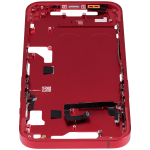 Apple iPhone 14 Middle Frame with Small Parts (No Charger Flex) - Red AM Plus