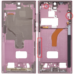 Samsung Galaxy S22 Ultra Mid-Frame Housing - Burgundy OEM-Equivalent