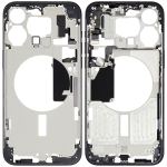 Apple iPhone 15 Pro Max Middle Frame with Small Parts (No Charger Flex) - Blue Titanium Pulled A