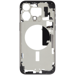 Apple iPhone 15 Pro Max Middle Frame with Small Parts (No Charger Flex) - Black Titanium Pulled A