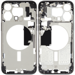 Apple iPhone 15 Pro Max Middle Frame with Small Parts (No Charger Flex) - Black Titanium Pulled A