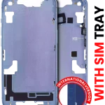 Apple iPhone 14 Middle Frame with Small Parts (No Charger Flex) - Blue AM Plus