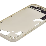 Apple iPhone 15 Middle Frame with Small Parts (No Charger Flex) - Yellow Pulled A