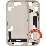 Apple iPhone 15 Middle Frame with Small Parts (No Charger Flex) - Yellow AM Plus