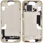 Apple iPhone 15 Middle Frame with Small Parts (No Charger Flex) - Yellow AM Plus