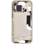 Apple iPhone 15 Middle Frame with Small Parts (No Charger Flex) - Yellow AM Plus