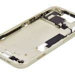 Apple iPhone 15 Middle Frame with Small Parts (No Charger Flex) - Yellow AM Plus