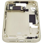 Apple iPhone 15 Middle Frame with Small Parts (No Charger Flex) - Yellow AM Plus