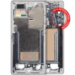 Samsung Galaxy S25 Ultra Mid-Frame Housing - Titanium White Silver OEM-Equivalent