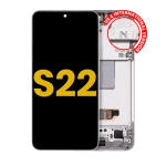Samsung Galaxy S22 Display + Frame - White Refurbished