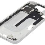 Apple iPhone 16 Middle Frame with Small Parts (No Charger Flex) - White Pulled A
