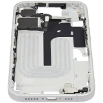 Apple iPhone 16 Middle Frame with Small Parts (No Charger Flex) - White Pulled A