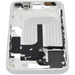 Apple iPhone 16 Middle Frame with Small Parts (No Charger Flex) - White Pulled A