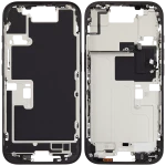 Apple iPhone 16 Pro Middle Frame with Small Parts (No Charger Flex) - Black Titanium Pulled A