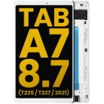 Samsung Galaxy Tab A7 Lite 8.7" (T225 / T227) (2021) (Cellular Version) Display + Frame - White Refurbished