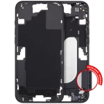 Apple iPhone 16 Plus Middle Frame with Small Parts (No Charger Flex) - Black AM Plus