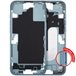 Apple iPhone 16 Plus Middle Frame with Small Parts (No Charger Flex) - Teal AM Plus
