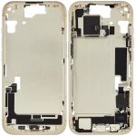 Apple iPhone 15 Middle Frame with Small Parts - Yellow Pulled B