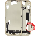 Apple iPhone 15 Middle Frame with Small Parts - Yellow Pulled B