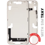 Apple iPhone 14 Plus Middle Frame with Small Parts (No Charger Flex) - Starlight Pulled B