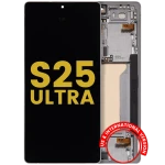 Samsung Galaxy S25 Ultra Display + Frame - Titanium White Silver Refurbished
