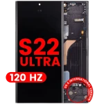 Samsung Galaxy S22 Ultra Display + Frame (120Hz) - Phantom Black Soft Oled