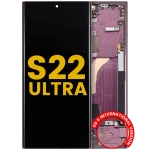 Samsung Galaxy S22 Ultra Display + Frame - Burgundy Refurbished