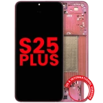 Samsung Galaxy S25 Plus Display + Frame - Coral Red Soft Oled