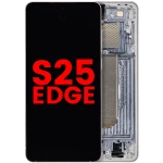 Samsung Galaxy S25 Edge Display + Frame - Titanium Silver Soft Oled