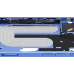 Apple iPhone 16 Middle Frame with Small Parts (No Charger Flex) - Ultramarine Pulled B