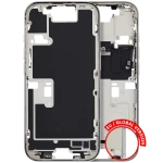 Apple iPhone 16 Pro Middle Frame with Small Parts (No Charger Flex) - White Titanium Pulled B