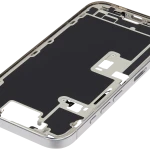 Apple iPhone 16 Pro Middle Frame with Small Parts (No Charger Flex) - White Titanium Pulled B