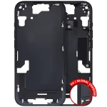 Apple iPhone 15 Middle Frame with Small Parts (No Charger Flex) - Black Pulled C
