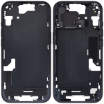 Apple iPhone 15 Middle Frame with Small Parts (No Charger Flex) - Black Pulled C