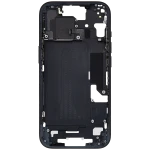 Apple iPhone 15 Middle Frame with Small Parts (No Charger Flex) - Black Pulled C