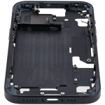 Apple iPhone 15 Middle Frame with Small Parts (No Charger Flex) - Black Pulled C
