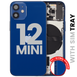 Apple iPhone 12 Mini Housing with Small Parts (No Charger Flex) - Blue Pulled C