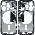 Apple iPhone 15 Pro Middle Frame with Small Parts (No Charger Flex) - Natural Titanium Pulled C