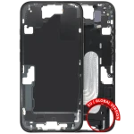 Apple iPhone 16 Middle Frame with Small Parts (No Charger Flex) - Black Pulled C