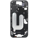Apple iPhone 16 Middle Frame with Small Parts (No Charger Flex) - Black Pulled C