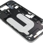 Apple iPhone 16 Middle Frame with Small Parts (No Charger Flex) - Black Pulled C