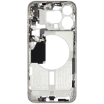Apple iPhone 15 Pro Max Middle Frame with Small Parts (No Charger Flex) - White Titanium Pulled B