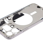 Apple iPhone 15 Pro Max Middle Frame with Small Parts (No Charger Flex) - White Titanium Pulled B
